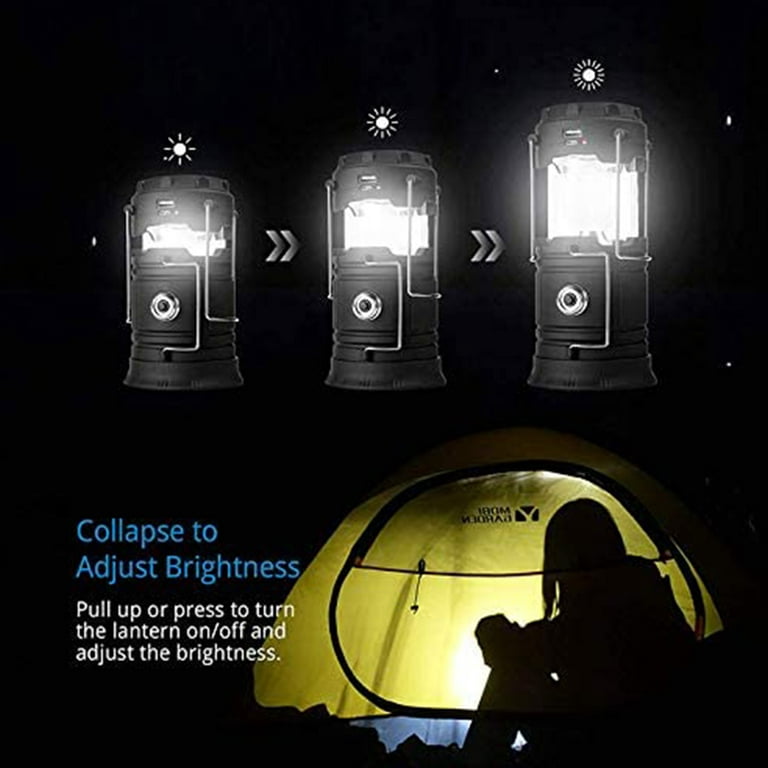 Solar Power Rechargeable Battery LED Flashlight Camping Tent Light Lantern  Lamp - Bed Bath & Beyond - 31950795