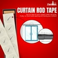 thumbnail image 4 of Tringle à Rideaux avec Rampes (10 Packs) - Rampe pour Glisse Fluide, Rideaux, Ruban de Glisse pour Draperie, Ruban à Faible Friction - pour Anneaux de Rideaux et Draperies en Métal Ou Plastique (Lot de 10), 4 of 10