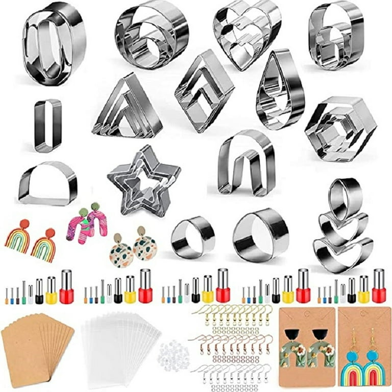 Kit 24Pcs 10 Accessories Making Colored Shapes DIY Cutters Making