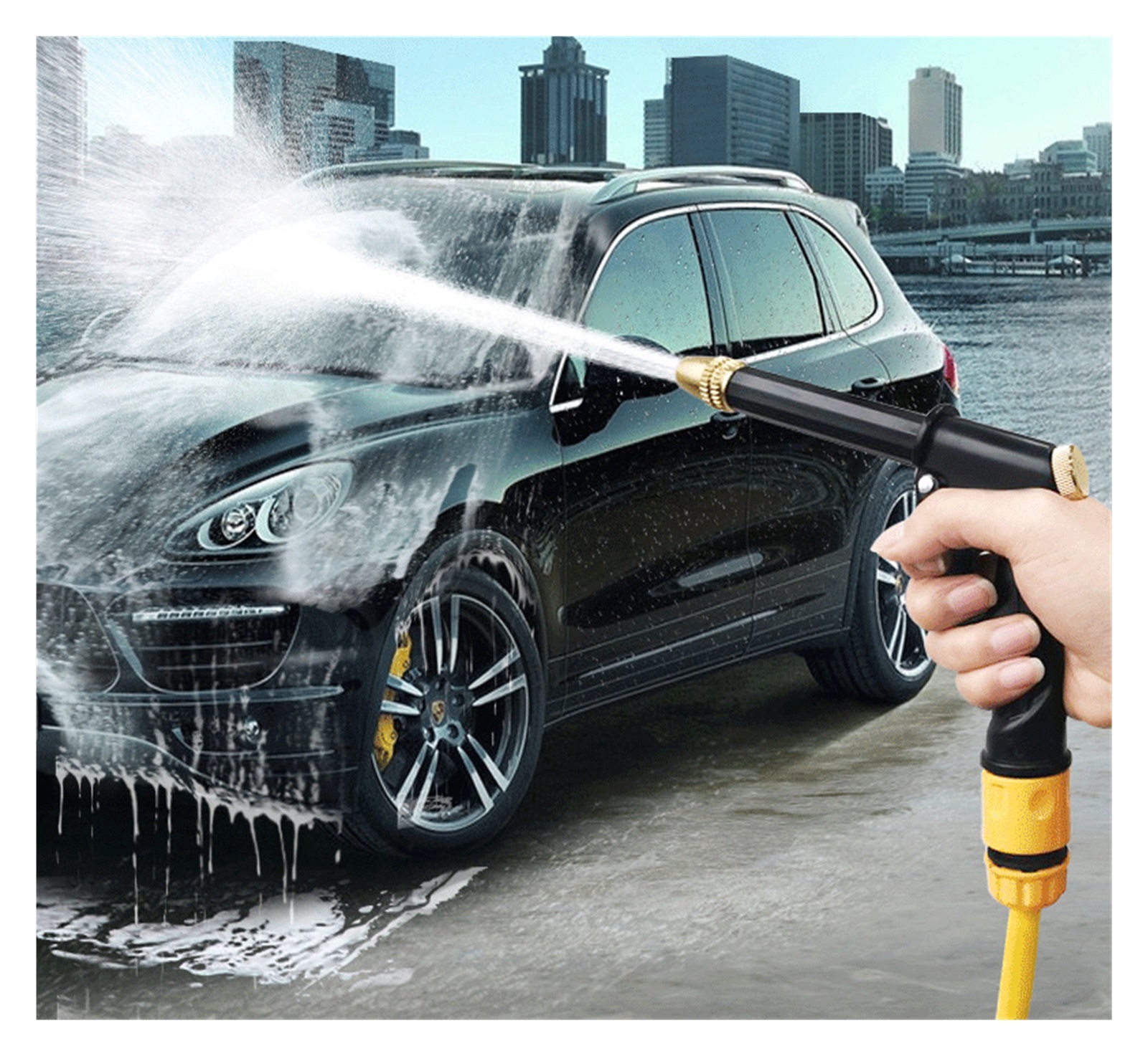 High Pressure Washer Water Gun Garden Watering Gun Hose Nozzle Spray Sprayer For Water Jet Foam Pot Car Power Cleaning Tool