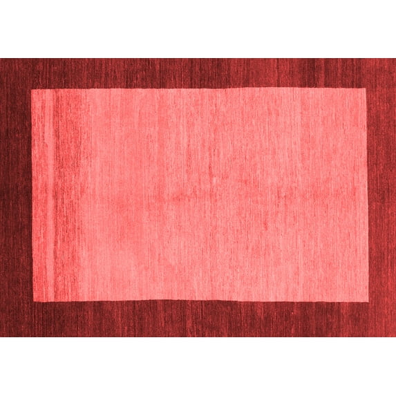 Ahgly Company Indoor Rectangle Abstract Red Modern Area Rugs, 8' x 12'