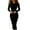 Black, variant on Fashionable Breasted Long Sleeved Commuter Suit Dress with Autumn Waist Cinching and Sexy Women's Hip Hugging Dress