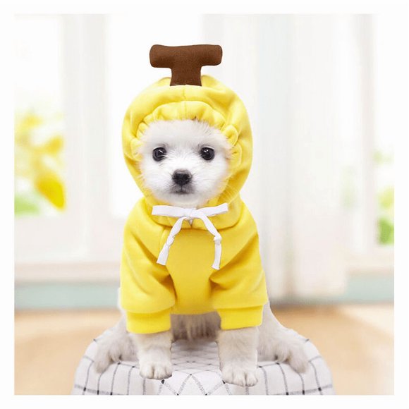 Cute and warm pet sweatshirts suitable for puppies and kittens, soft winter pet clothing, size S