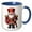 Blue/White, variant on 3drose, Christmas Image of Watercolor Nutcracker Illustration, 11oz Two-tone Blue Mug