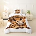 thumbnail image 2 of jejeloiu Highland Cow Leopard Print Twin Bedding Kids,Cute Farm Print Duvet Cover Set,Reversible,2-Piece(No Comforter), 2 of 6