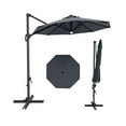 thumbnail image 5 of 10FT Solar Patio Umbrella with LED Lights, 360° Rotation Offset Cantilever Umbrella with Adjustable Tilt., 5 of 6