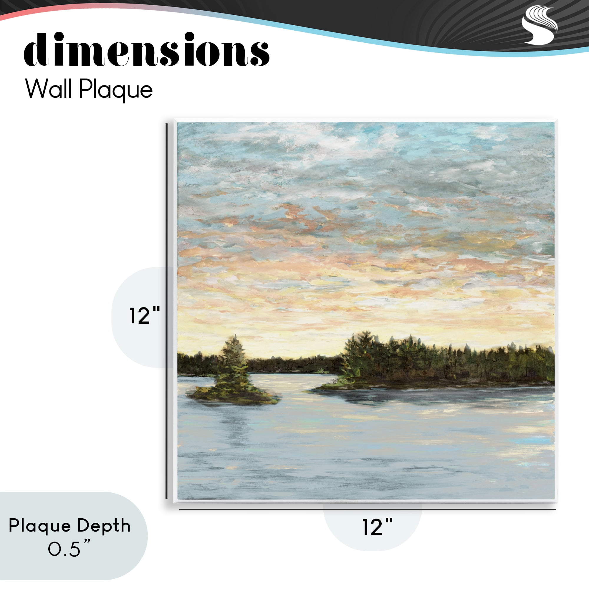 Stupell Industries Lake Shore at Sundown Wall Plaque Art, design by Julie DeRice