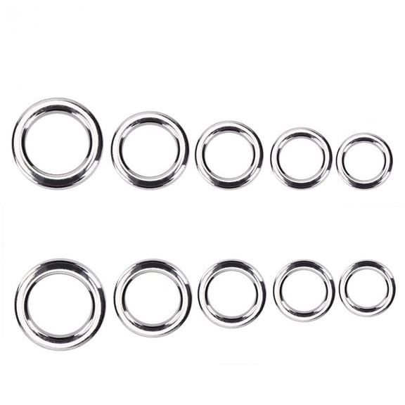 50* Fishing Solid Stainless Snap Split Rings Lures Tackle Connector Durable 3.4*5.5Mm Fangkenuo