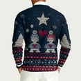 thumbnail image 3 of Men's Ugly Christmas Funny Graphic Unisex Sweatshirt Soft Knitted Crew Neck Sweaters Long Sleeve Christmas Pattern Sweatshirt Funny Snowflake Santa Xmas Claus Soft Xmas Pullover Tops,Blue 4XL, 3 of 6