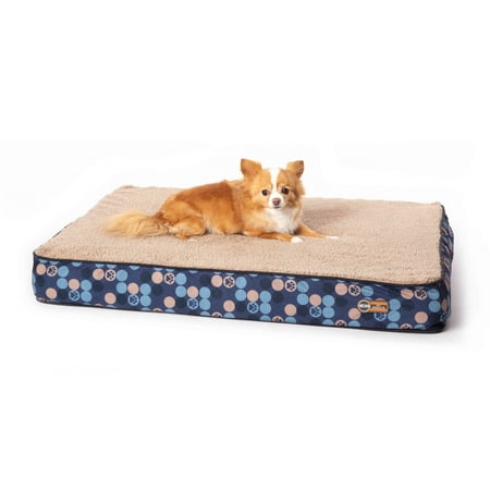 UPC: 0655199636396 | K&H Pet Products Superior Orthopedic Dog Bed Navy/Paw Small 27 X 36 Inches