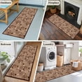 thumbnail image 5 of Runner Rug 2 x 6 Ft, Brown Coffee Cup Washable Non-Slip Floor Mat for Kitchen Hallway/Entryway, Vintage Coffee Beans Love Heart Long Kitchen Runner Area Rugs for Living Room, Low-Profile, 5 of 7
