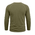 thumbnail image 5 of 100% Cotton Mens Casual T-Shirt Slim Fit Basic Henley Long Sleeve Shirts With Buttons Fashion Daily Wear Work Tops, 5 of 7