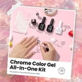 thumbnail image 2 of Set de esmaltes de uñas Beetles Pearl Chrome Glazed Donut con brocha, 2 of 7