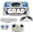 thumbnail image 3 of VictoryStore Oversized Blue Congratulations Grad, Caps Off To You EZ Yard Card Set, 8 Pieces, 3 of 5