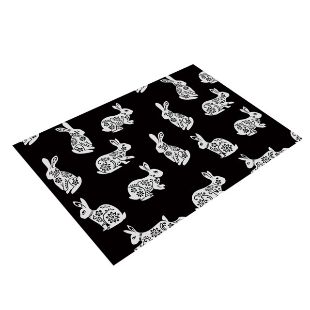 Dsscvnef Napperons Joyeuses Pâques Camion Hop Bunny Napperons Saisonniers Printemps Lavables Décoration de Table de Fête de Ferme Rassemblement de Vacances