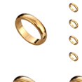 thumbnail image 2 of Anillo de Boda Qarigey Ceremonia Portátil Aleación Estilo moderno Oro Tamaño 10, 2 of 6