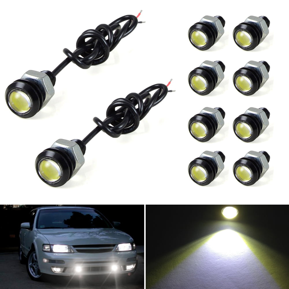 LED Black Bezel Warning Light Rear Fog For Kit Car Classic 