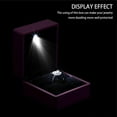 thumbnail image 3 of LED Ring Box Illuminé Boîte à Bagues pour Demande de Mariage avec Éclairage Intérieur LED pour Mariage de Fiançailles, 3 of 8