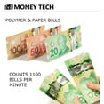 thumbnail image 5 of Money Tech Polymer & Paper Multi-Currency Bill Cash Counter. Canadian Plastic & USD Banknote Counting Machine with Counterfeit Detection and LCD Screens, 5 of 5