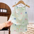 thumbnail image 2 of Fancifize Girls' Printed Outfits - Cami Top & Elastic Shorts, Sweet Summer Matching Clothes 2-Piece Set Breathable Summer Lounge Outfits for 1-12Y, 2 of 3
