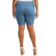 thumbnail image 4 of Jack David Women's Plus Size Pull On DARK BLUE Denim Jean Short With Elastic (UI994), 4 of 4