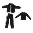 thumbnail image 3 of Figura de acción masculina a escala 1/12, ropa deportiva, camisa básica, pantalones casuales, abrigo, conjunto de piezas de ropa para muñeca de 6 Negro, 3 of 10