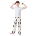 thumbnail image 2 of FORMRS Boys Pajama Pants with Pockets Size 6-8Y Kids Lounge Sleep Bottoms, Black Cute Cats, 2 of 8