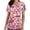 Pink, variant on SBYOJLPB Nursing Scrub Short Sleeve Womens Love Print Valentines Day V Neck with Pockets Top Uniform Shirt