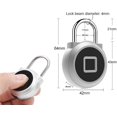 thumbnail image 5 of Smart Gym Storage Cabinet Padlock (silver), Fingerprint Or Remote Authorization Unlocking, Unlocking Record, Schedule, Ip65 Waterproof, Secure Keyless, 5 of 5