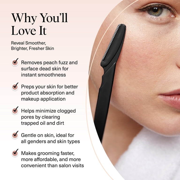 Kitsch Dermaplaning Tool - Facial Derma Blades for Women, Flawless