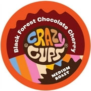 Crazy Cups Black Forest Chocolate Cherry Coffee Pods, Flavored Coffee Pods In Single Serve Cups Compatible With Keurig K Cups Machine, 22 Count