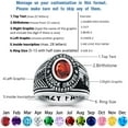 thumbnail image 2 of Sterling Silver Class Rings Personalized Custom Rings Class Rings for Women High School Birthstone Rings Graduation Rings Size 5-15 College Rings for Women, 2 of 10