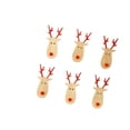 thumbnail image 4 of simhoa 6 Pieces Christmas Tree Pendant Wooden Tags with Clips for Fireplace Mantles Red Reindeer, 4 of 8