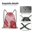 thumbnail image 4 of Fuzoiu Striped Meat Print Drawstring Backpack for Gym, Travel, Yoga,Sports Sackpack String Bag for Women Men-Small, 4 of 6