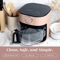 thumbnail image 2 of COOK WITH COLOR Air Fryer, 5.2Qt Glass Air Fryer, 1400W, 8 Presets, Adjustable Temperature, Blush, 2 of 6