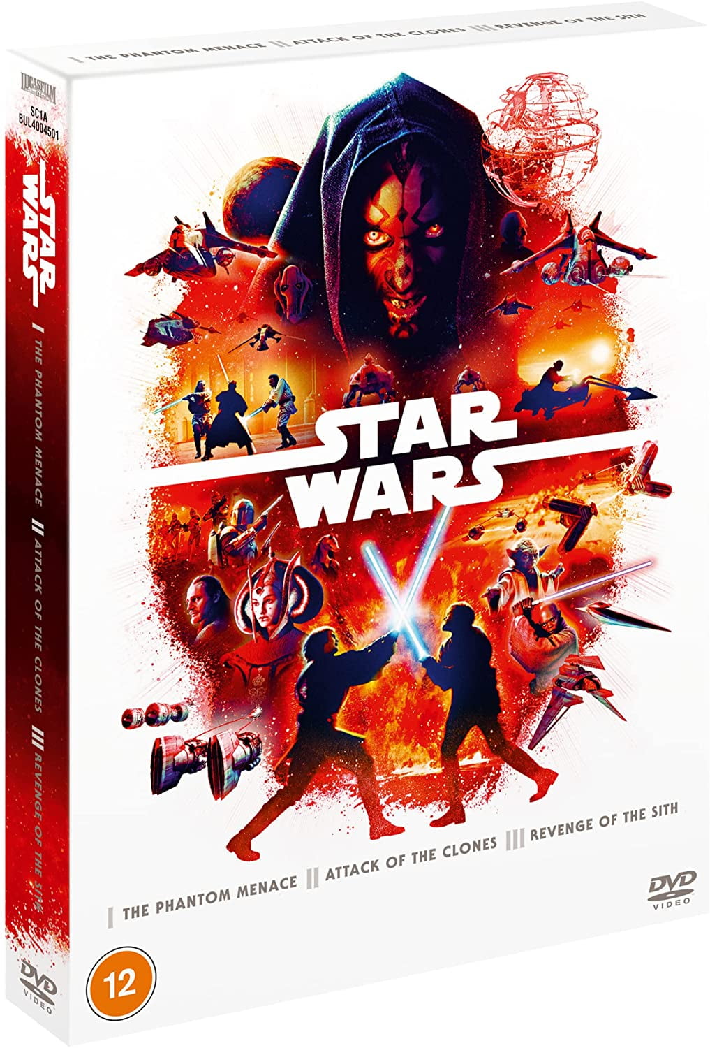 Meedogenloos Vesting aansluiten Star Wars Prequel Trilogy Box Set DVD (Episodes 1-3) Region Free -  Walmart.com