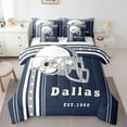 thumbnail image 1 of YST 7Pcs American Football Comforter Set, 3D Football Player Helmet Bedding, Twin Size (7 Count), 1 of 5