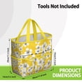 thumbnail image 3 of Garden Tool Bag,Pioneer Flower Floral Print Pattern Garden Tool Organizer,Garden Gifts,Waterproof Multi-Pocket Garden Tool Storage 11.8x5.5x11.4 Inch(Tools NOT Included), 3 of 6