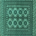 thumbnail image 1 of Ahgly Company Indoor Square Southwestern Turquoise Blue Country Area Rugs, 6' Square, 1 of 4