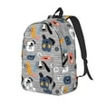 thumbnail image 1 of Easygdp Dog for Durable Canvas Laptop Backpack - Adjustable Shoulder Strap, Large Capacity, Fits 15-17in Laptops, for School, Work, Travel-Medium, 1 of 5