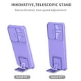 thumbnail image 4 of JTCASES for Samsung Galaxy S21 Ultra Case, Sliding Camera Cover & Foldable Kickstand Shockproof Corners Anti-fall Rugged Anti-slip PC TPU Heavy Duty Protective Hybitd Shell - Purple, 4 of 12