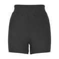 thumbnail image 5 of Ohufall Women's Shorts with Pockets Solid Color Elastic High Waisted Casual Shorts Breathable Sports Running Workout Short Pants, 5 of 6