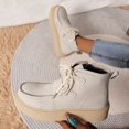 thumbnail image 4 of NECHOLOGY Zapatos Botines para mujer Botas grandes para mujer otoño e invierno nueva suela gruesa antideslizante con cordones frontales zapatos versátiles de alta moda para mujer (White 7), 4 of 7