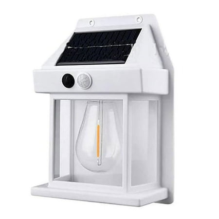 

SNNROO Solar Wall Lights Outdoor Wireless Dusk to Dawn Porch Lights Fixture Solar Wall Lantern Waterproof Exterior Lighting with Clear Panel for Entryway Front Door(White)