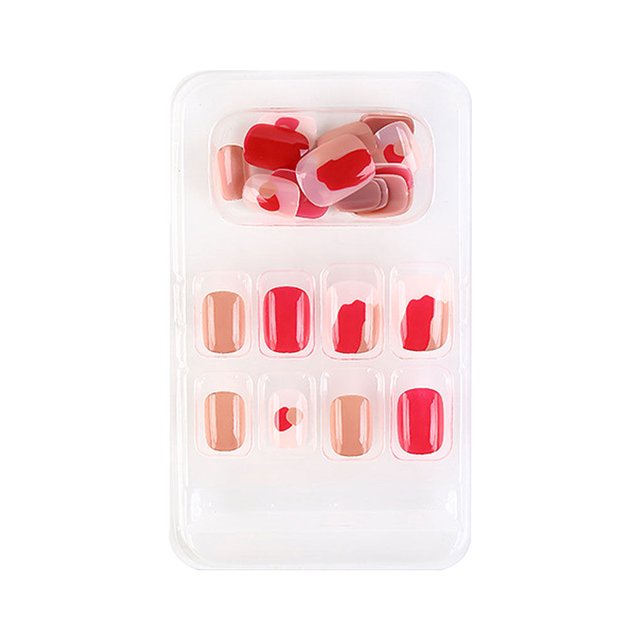 False Nail Wearable Perfect Matching Simple to Wear No Irritating Odor Fake Fingernail Breathable Press Type Adjustable Paster Type 15