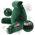 thumbnail image 2 of Nestl Reading Pillow, Extra Large Comfortable Bed Rest Pillow with Arms - Premium Shredded Memory Foam TV Pillow, Detachable Neck Roll & Lumbar Support Pillow - Hunter Green, 2 of 8