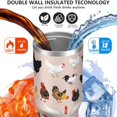thumbnail image 3 of 30 Oz Tumbler Rooster and Hen Tumbler with Lid and Straw, Birthday Gift Cup for Friend Women Men Coffee Travel Mug Thanksgiving Day Halloween Christmas Gift Water Bottle, 3 of 7