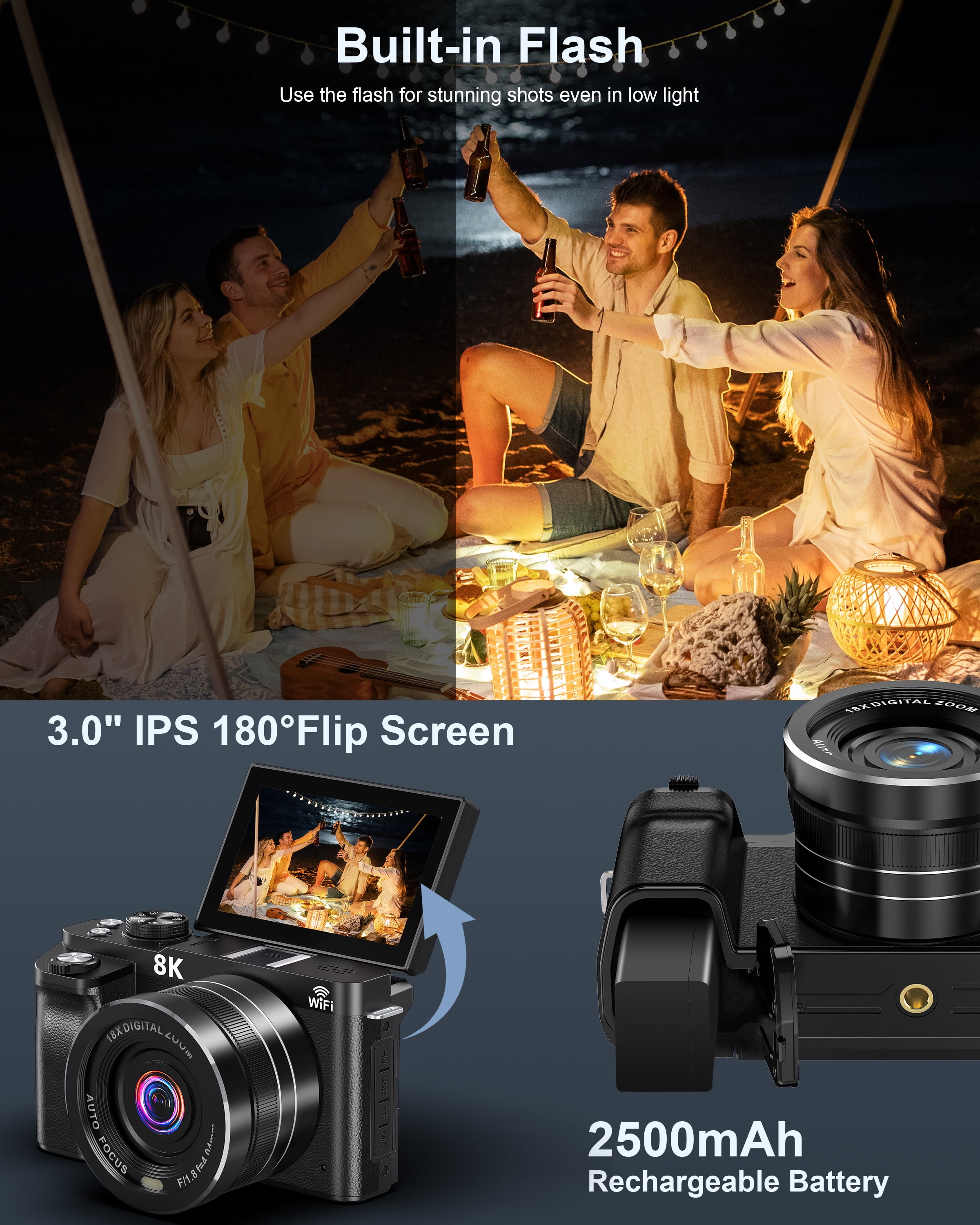 CAMERA　MART Digital Camera Kids Camera FHD 1080P 50MP Vintage Camera