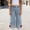 A Blue, variant on ITSAME Girls Straight Leg Jeans, Elastic Waist Cute Heart with Pockets Kids Loose Casual Denim Pants Blue Size 2