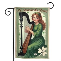 Vintage St. Patrick's Shamrock Polyester Garden Flag 12.5x18 Inch - Double-Sided Vertical Farmhouse Outdoor Yard Decoration